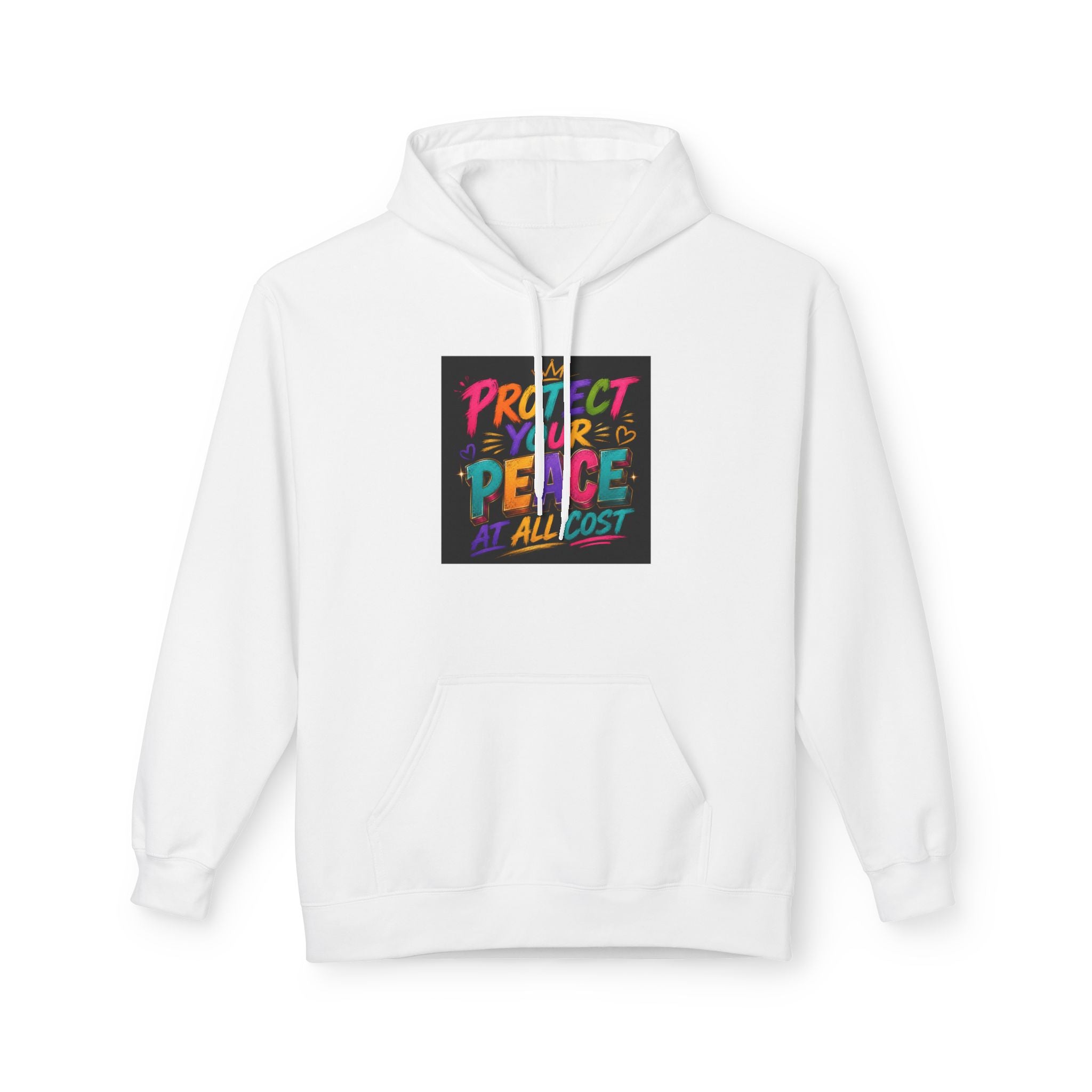 Protect the Peace Hoodie — Colorful Retro Peace Advocacy Pullover