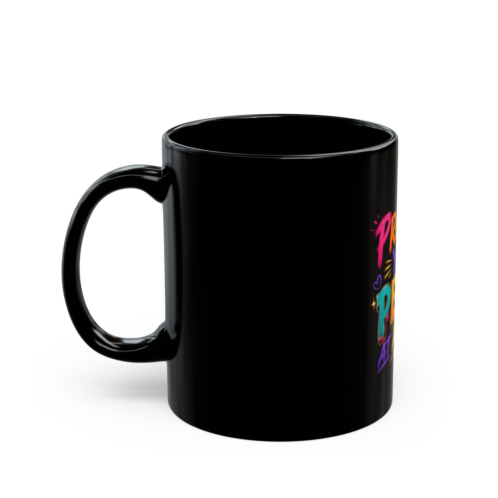 Protect Your Peace Mug — Colorful Motivational Coffee Cup (Black, 11oz/15oz)