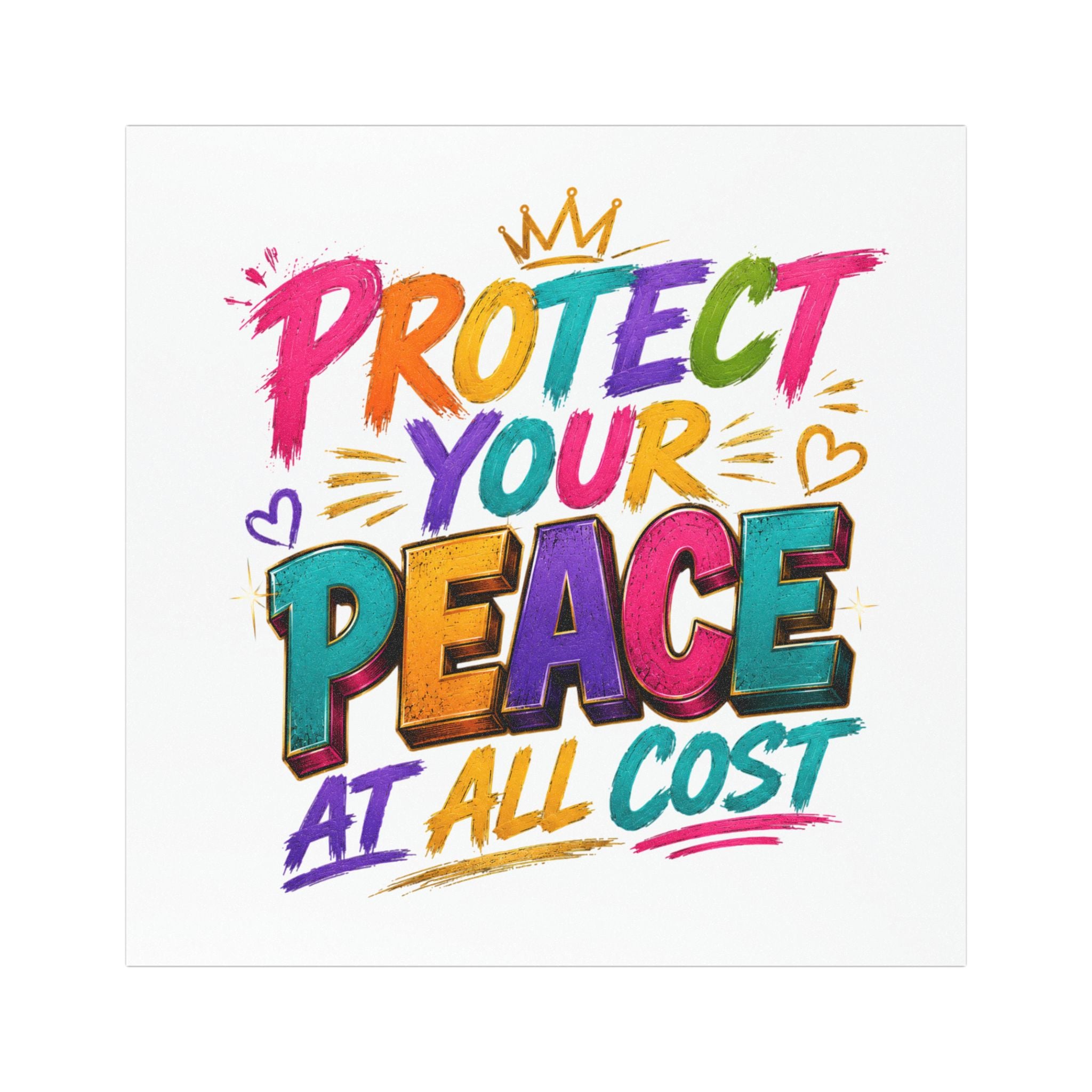 Protect Your Peace Car Magnet — Colorful Inspirational Self-Care Auto Decal