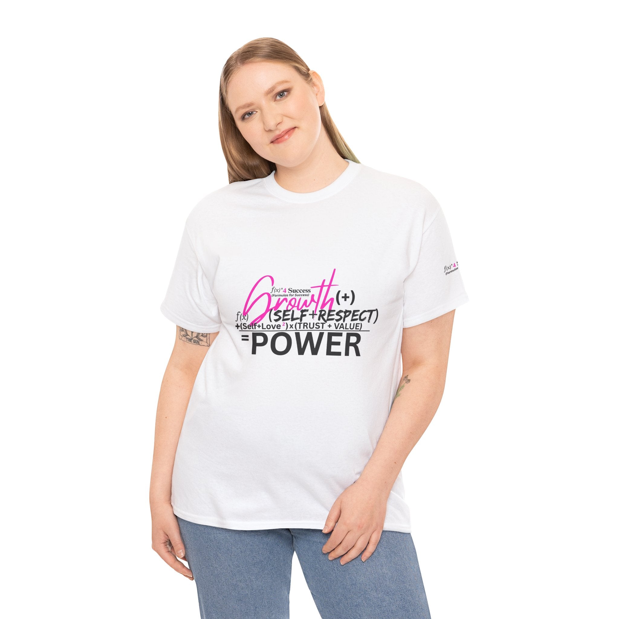Growth Equation Mental Health Graphic Tee – Self-Love & Personal Growth T-Shirt, Inspirational Wellness Apparel, Confidence Building Graphic Tee