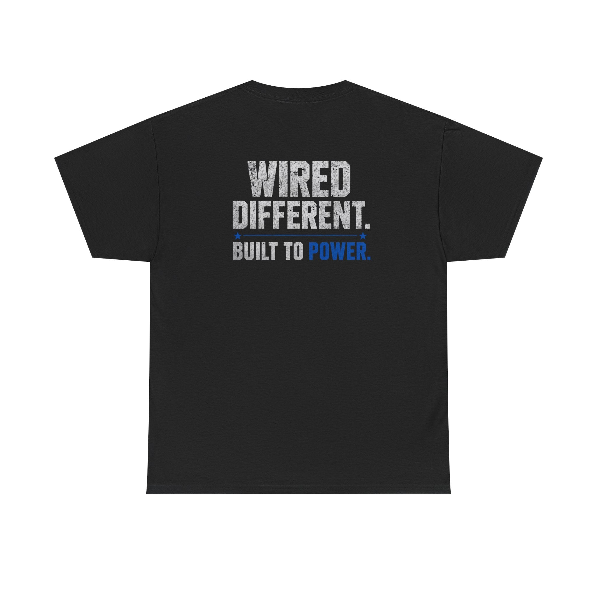 FATHER FIGURE Electrician T-Shirt – Wired Different. Built to Power. Electrician Dad Graphic Tee, Father's Day Gift for Linemen, Electricians & Tradesmen