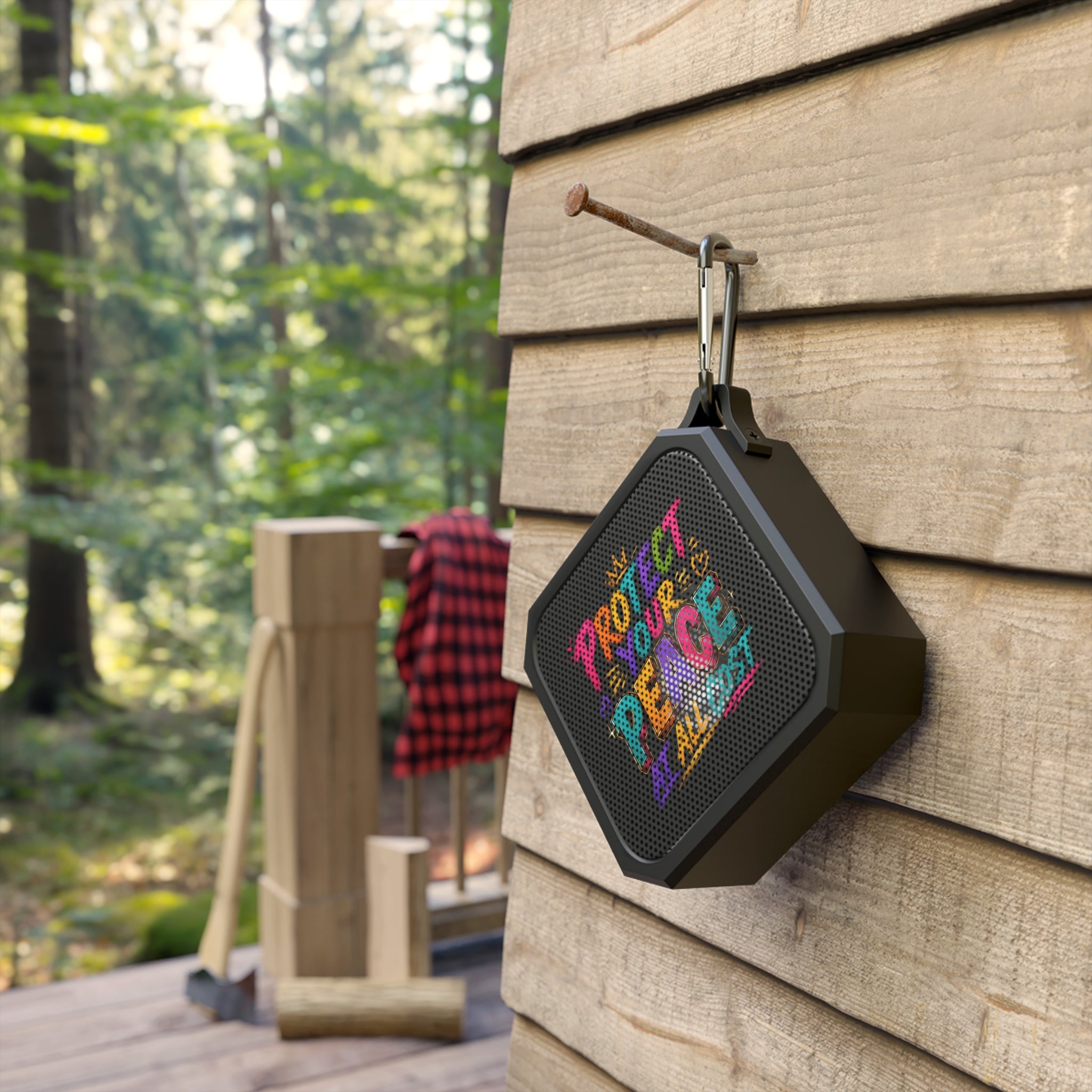 Bluetooth Speaker — "Protect Your Peace" Outdoor Portable Speaker