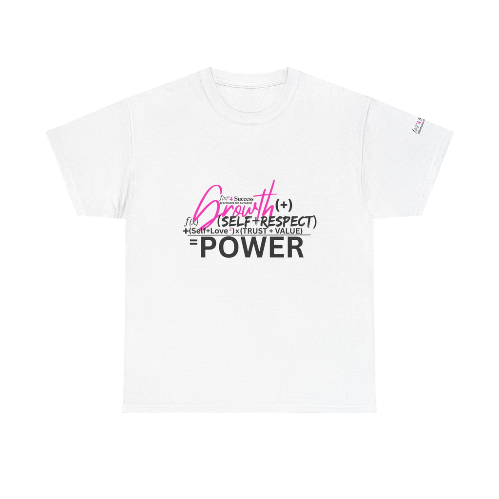 Growth Equation Mental Health Graphic Tee – Self-Love & Personal Growth T-Shirt, Inspirational Wellness Apparel, Confidence Building Graphic Tee