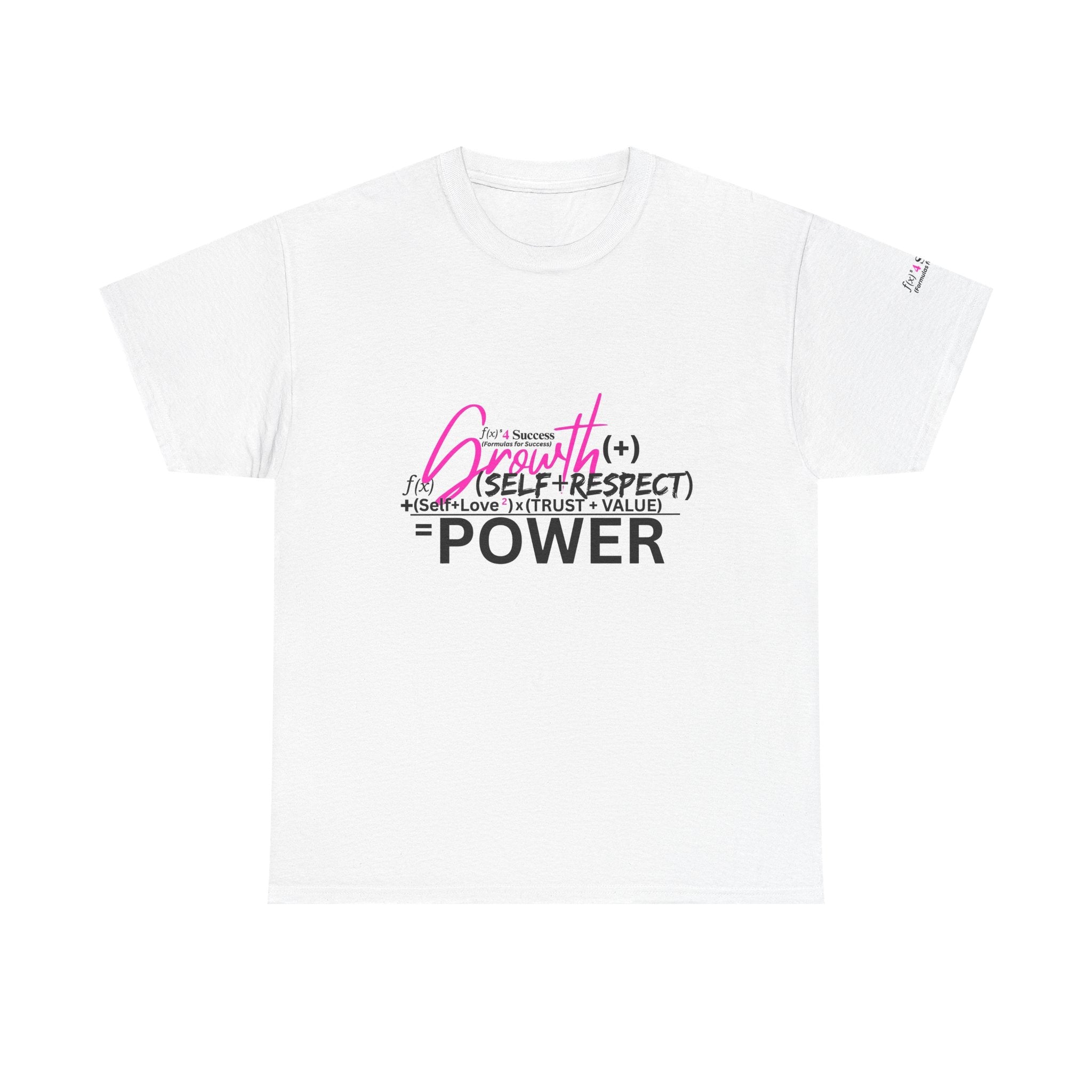 Growth Equation Mental Health Graphic Tee – Self-Love & Personal Growth T-Shirt, Inspirational Wellness Apparel, Confidence Building Graphic Tee