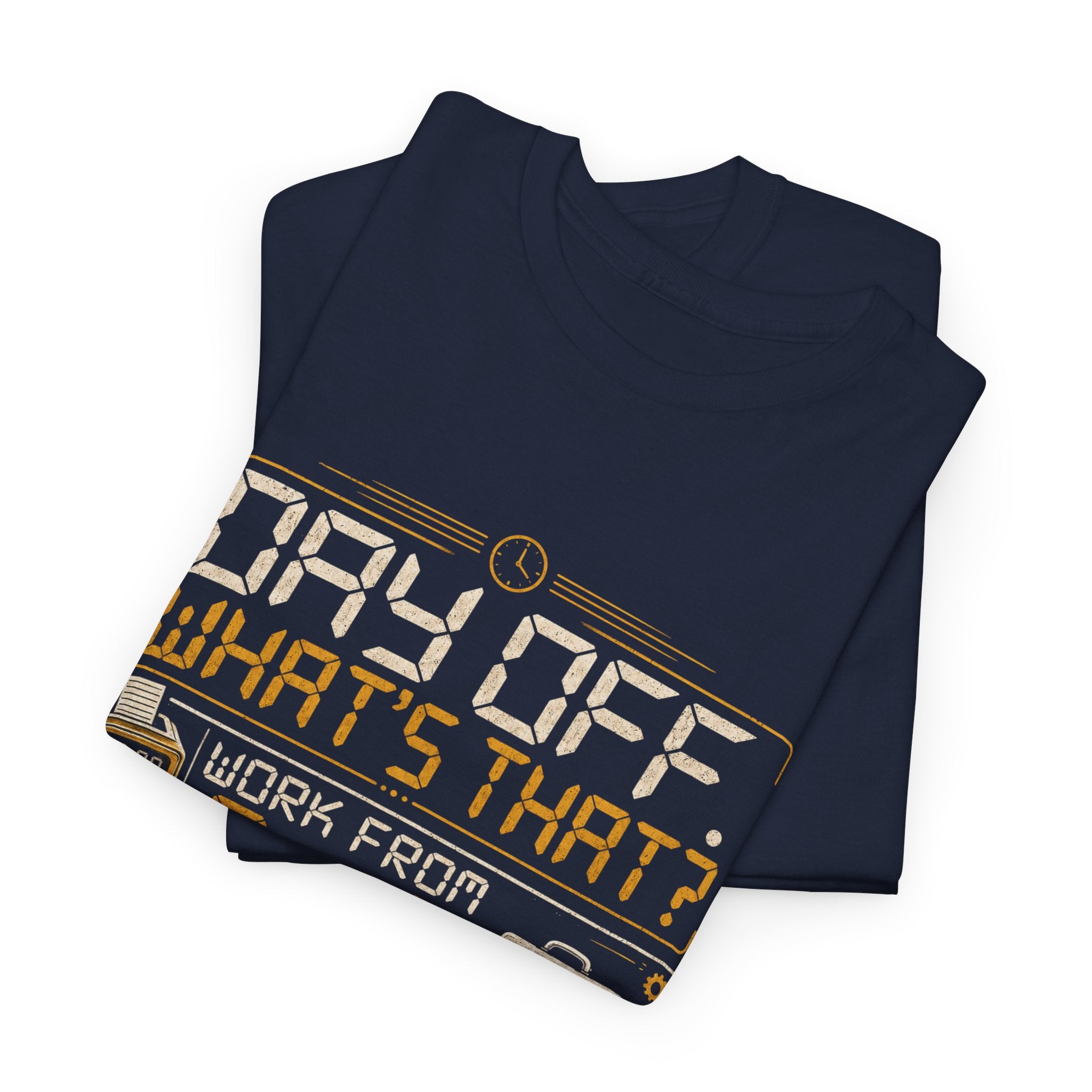 Day Off? What's That? Solopreneurship 101 T-Shirt – Entrepreneur Graphic Tee for Small Business Owners, Side Hustlers, Freelancers & Startup Founders | Retro Digital Clock Design
