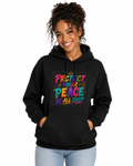 Protect the Peace Hoodie — Colorful Retro Peace Advocacy Pullover