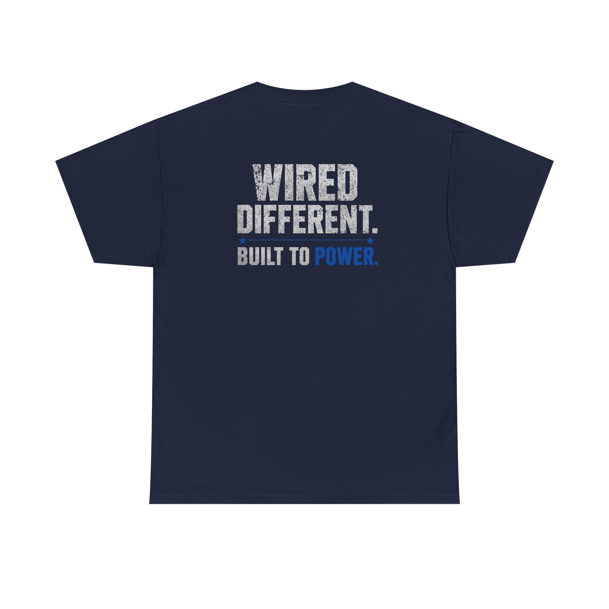 FATHER FIGURE Electrician T-Shirt – Wired Different. Built to Power. Electrician Dad Graphic Tee, Father's Day Gift for Linemen, Electricians & Tradesmen