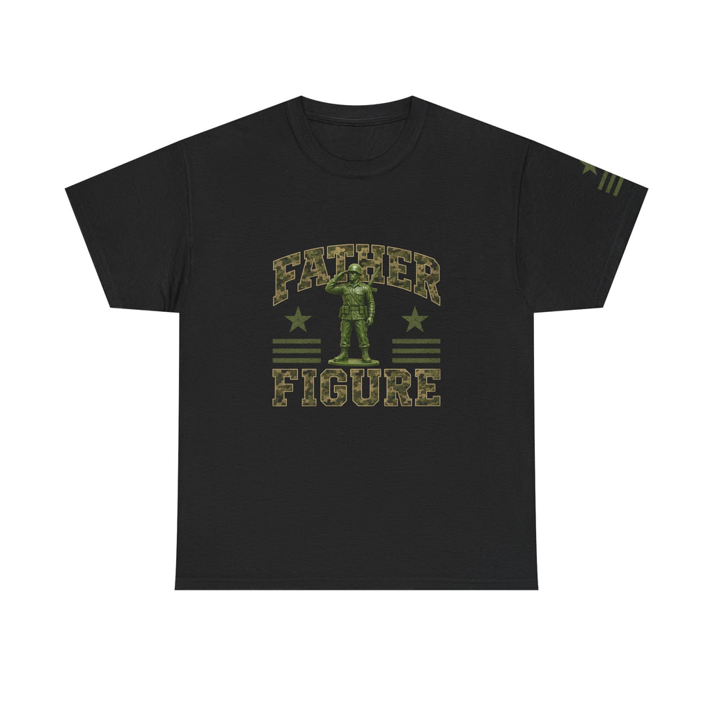 Father Figure T-Shirt – Military Army Man Graphic Tee for Dads, Camouflage Father's Day Shirt, Patriotic Dad Gift, Men's Casual Cotton T-Shirt