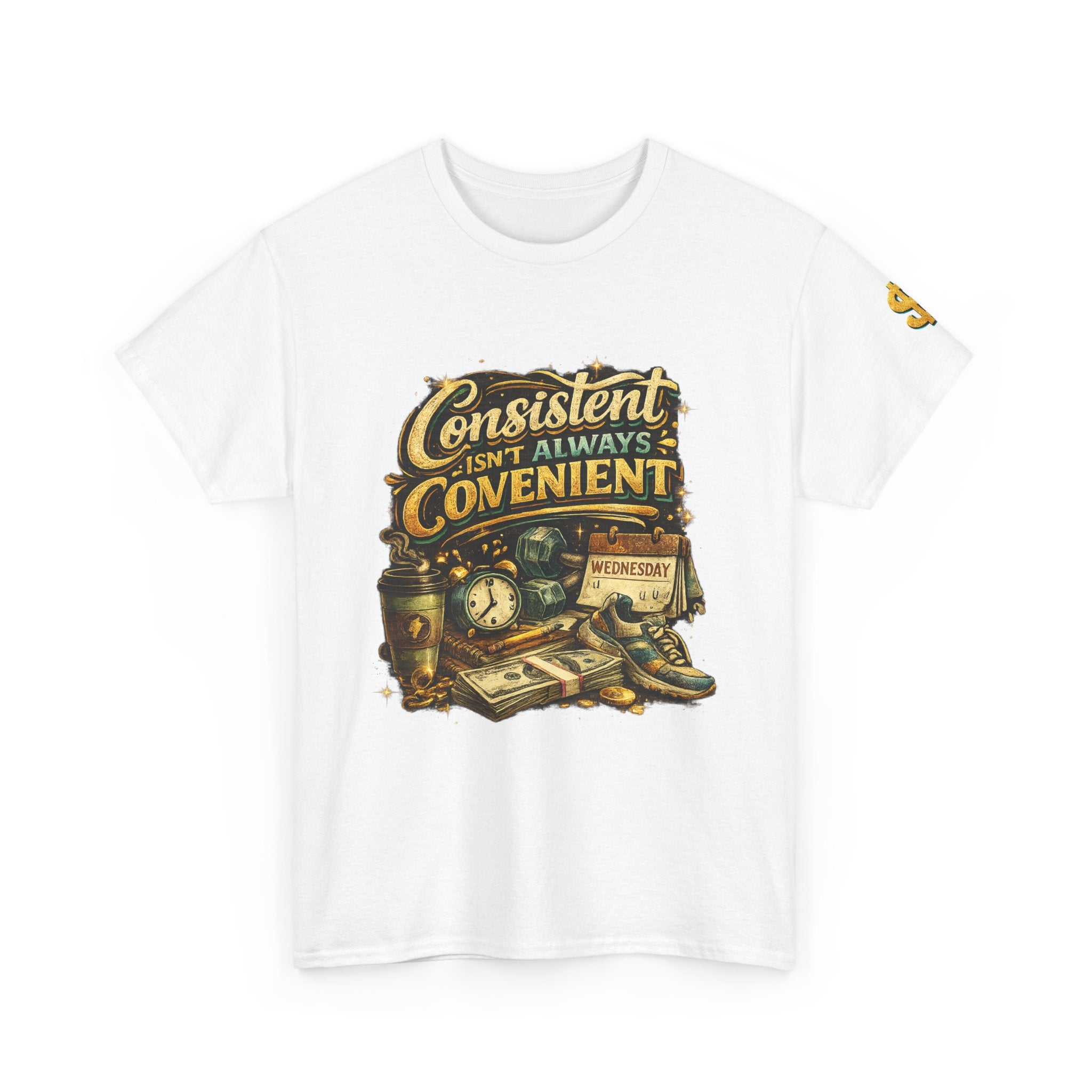 Consistent Isn't Always Convenient T-Shirt – Motivational Discipline & Success Mindset Graphic Tee, Entrepreneur, Fitness & Goal Getter Shirt