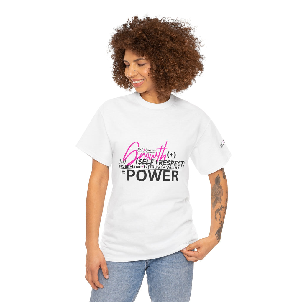 Growth Equation Mental Health Graphic Tee – Self-Love & Personal Growth T-Shirt, Inspirational Wellness Apparel, Confidence Building Graphic Tee