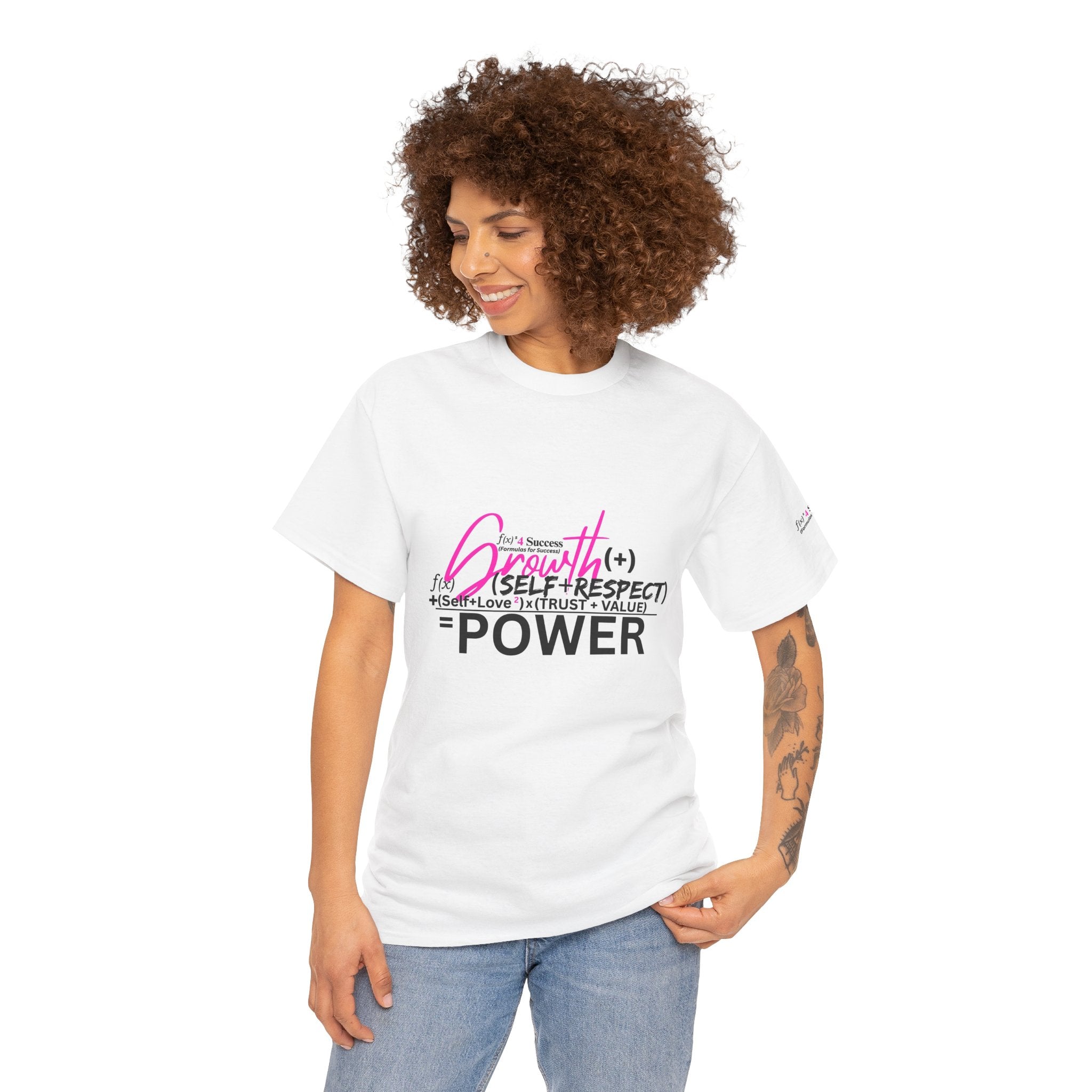 Growth Equation Mental Health Graphic Tee – Self-Love & Personal Growth T-Shirt, Inspirational Wellness Apparel, Confidence Building Graphic Tee