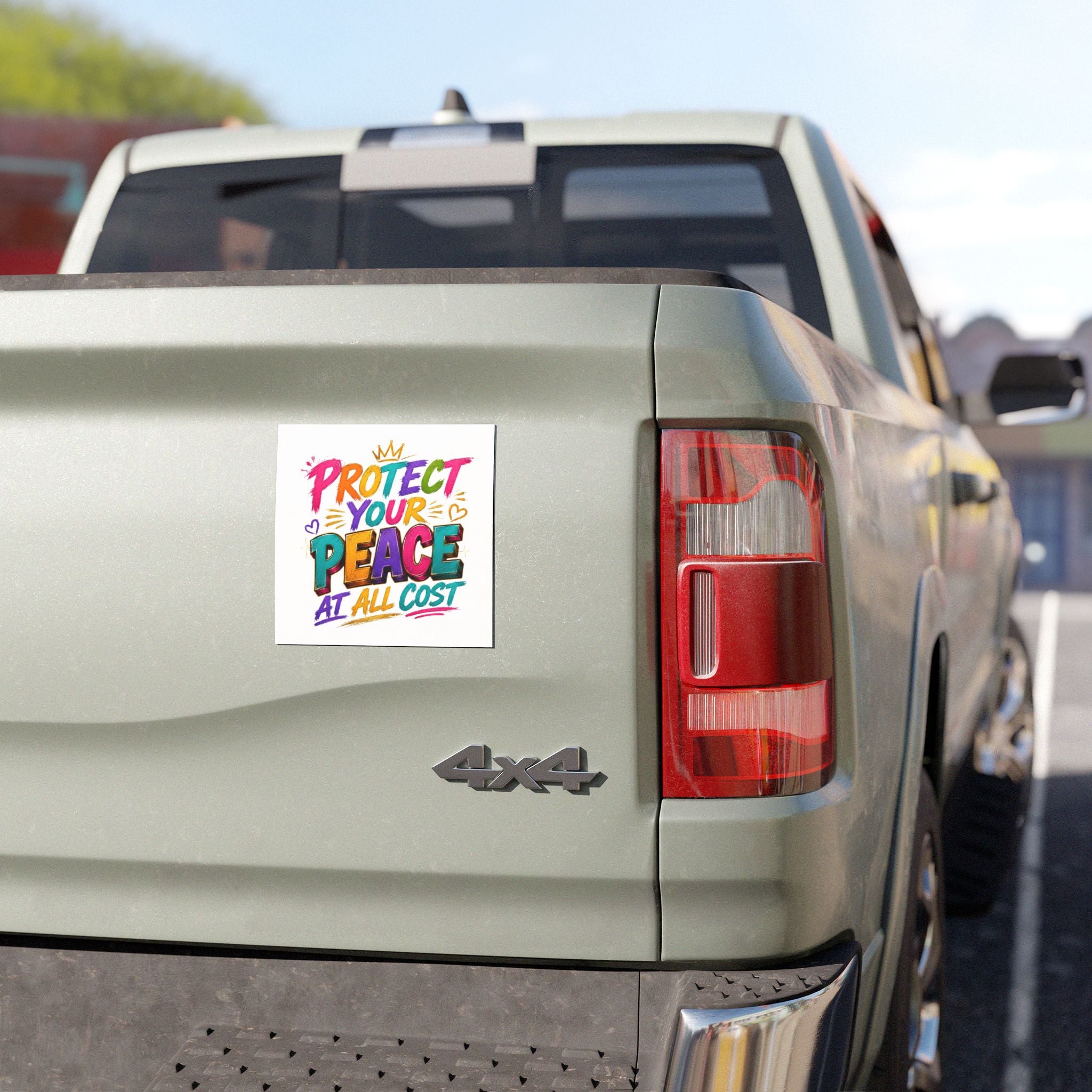 Protect Your Peace Car Magnet — Colorful Inspirational Self-Care Auto Decal