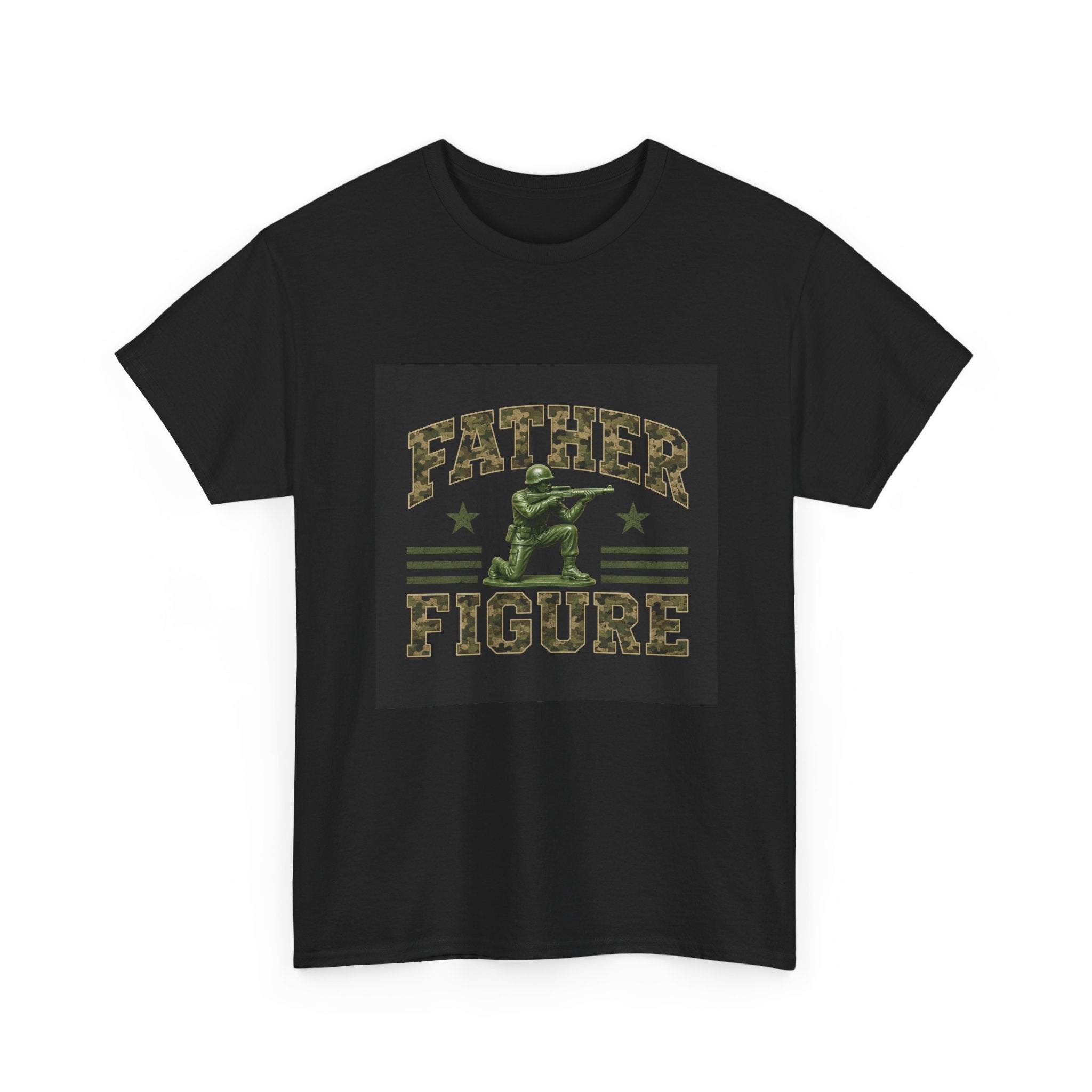 Father Figure Army Man T-Shirt – Military Dad Graphic Tee, Camo Toy Soldier Shirt, Father's Day Gift for Men, Patriotic Dad Apparel
