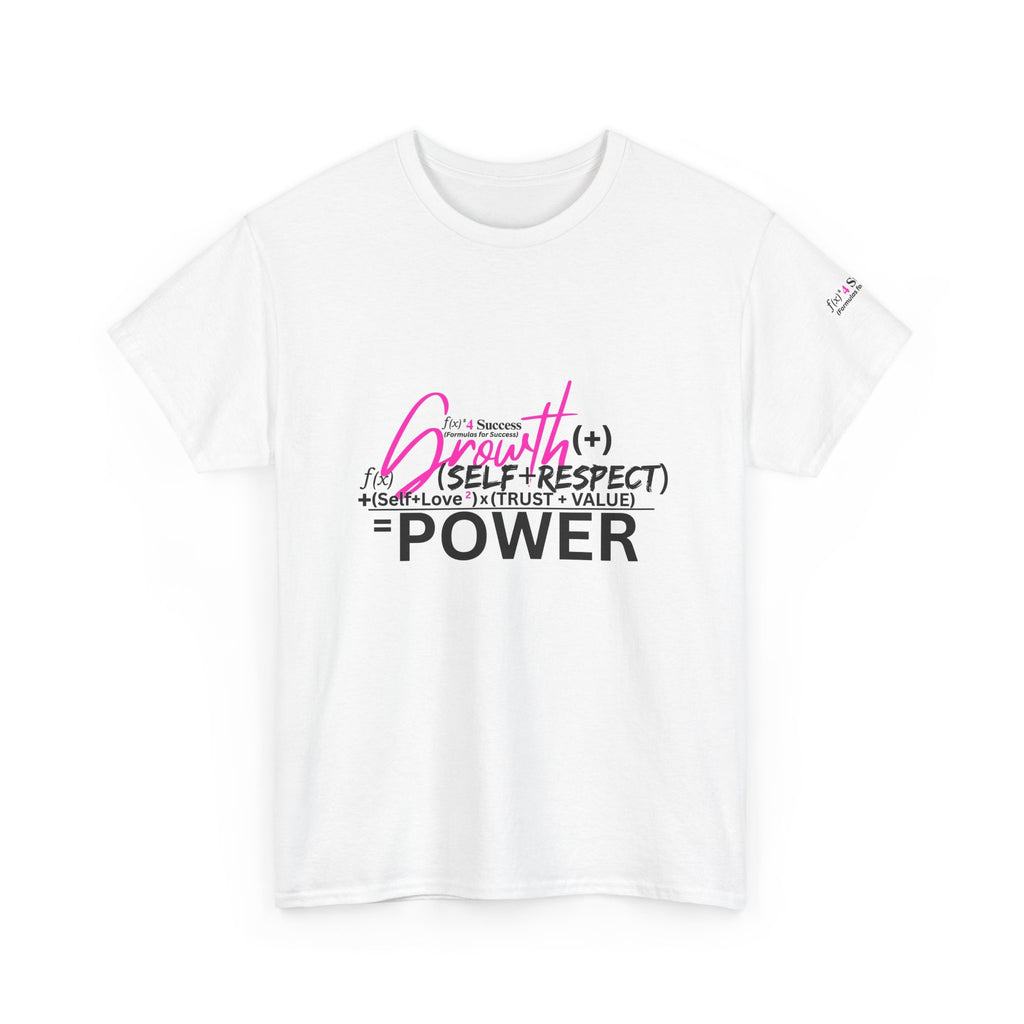 Growth Equation Mental Health Graphic Tee – Self-Love & Personal Growth T-Shirt, Inspirational Wellness Apparel, Confidence Building Graphic Tee