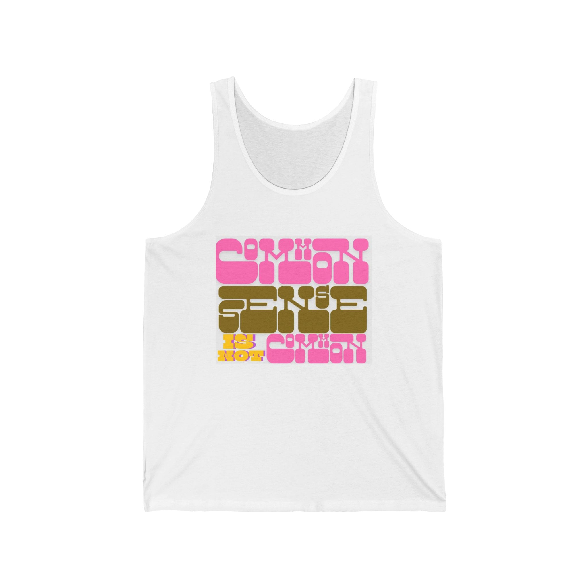 Common Sense Ain't So Common Tank Top – Funny Retro Graphic Tank, Sarcastic Summer Shirt, Vintage Typography Women's Sleeveless Tee