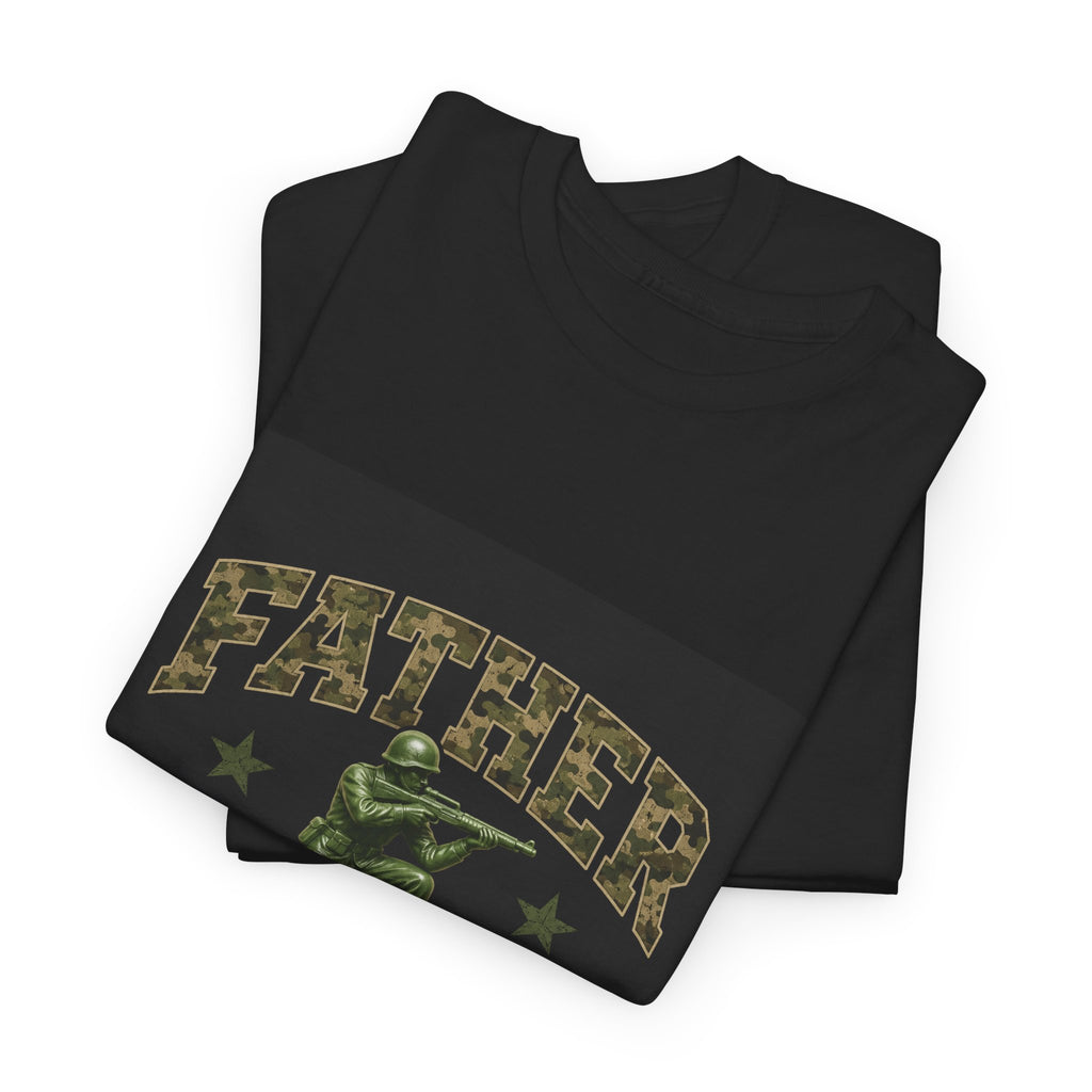 Father Figure Army Man T-Shirt – Military Dad Graphic Tee, Camo Toy Soldier Shirt, Father's Day Gift for Men, Patriotic Dad Apparel